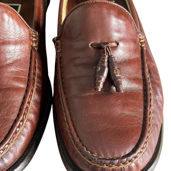 Bragano Tassel Leather Dress Loafers Men\'s Size 8.5 M Brown Crafted in Italy main image 8